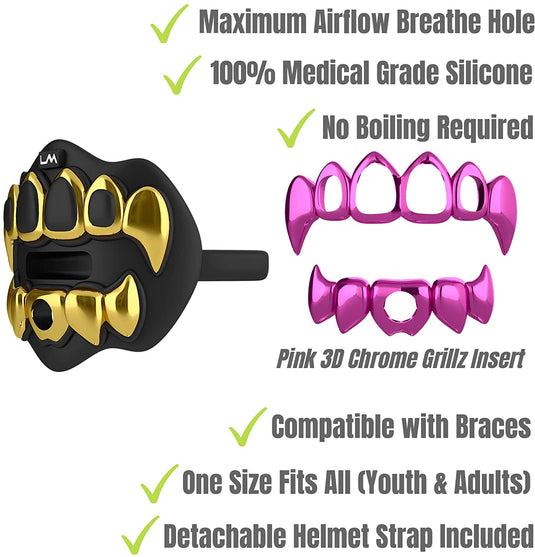 3D CHROME GRILLZ - Lip Protector Mouthguard (Bundle)