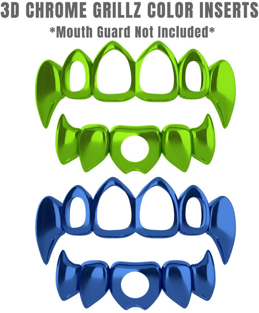 INTERCHANGEABLE TEETH - Fits 3D Grillz Mouthguard (2 Pack)