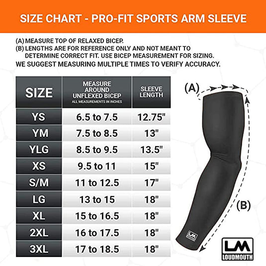 LOUDMOUTH Sports Arm Compression Sleeve (Adult & Youth)