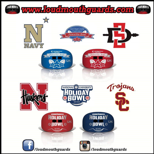 LOUDMOUTHGUARDS UNVEILS TEAM CUSTOM MOUTHGUARD PROGRAM@ HOLIDAY + POINTSETTA BOWL SAN DIEGO, CA - LOUDMOUTHGUARDS