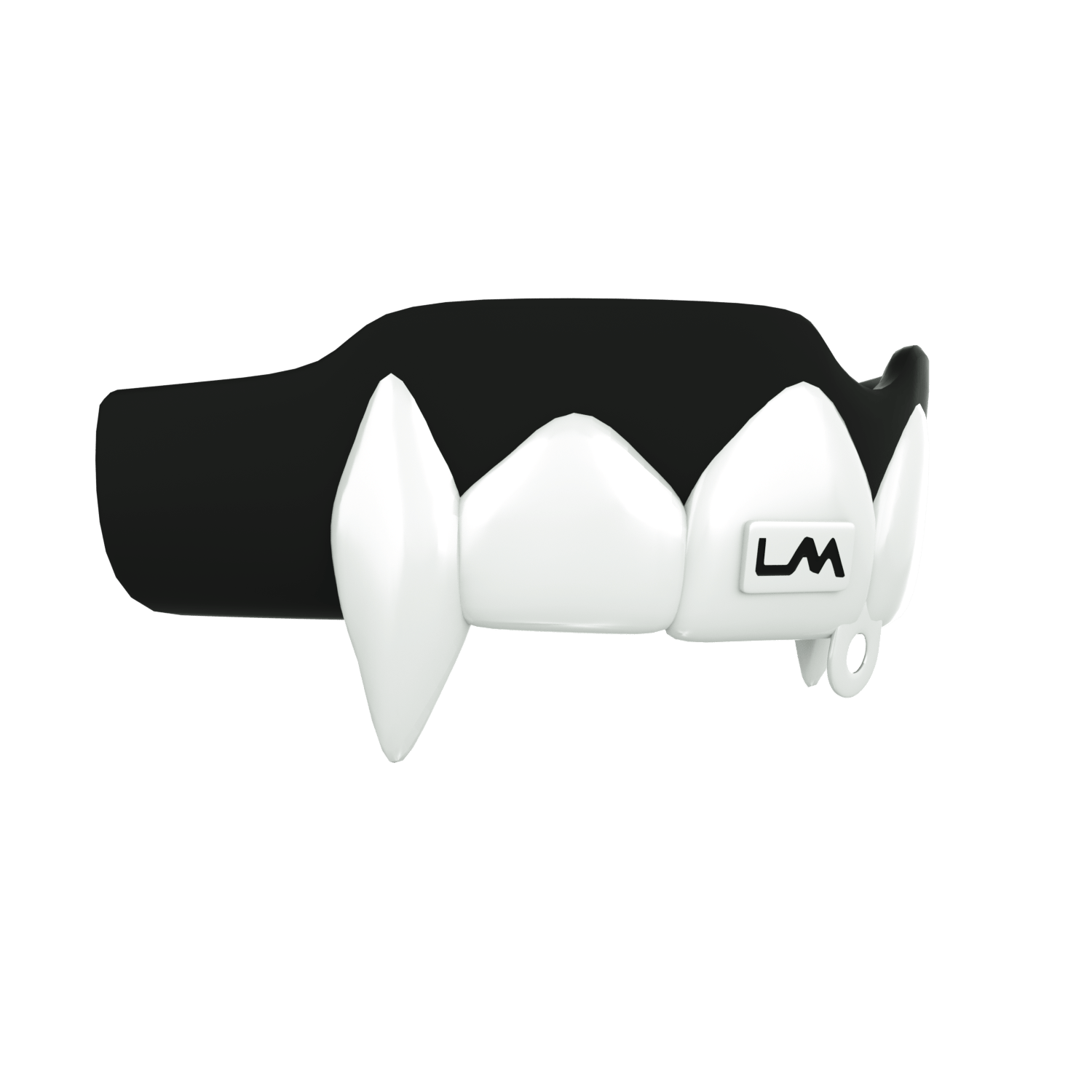 3D Fang Black & White Mouthpiece Football LOUDMOUTHGUARDS