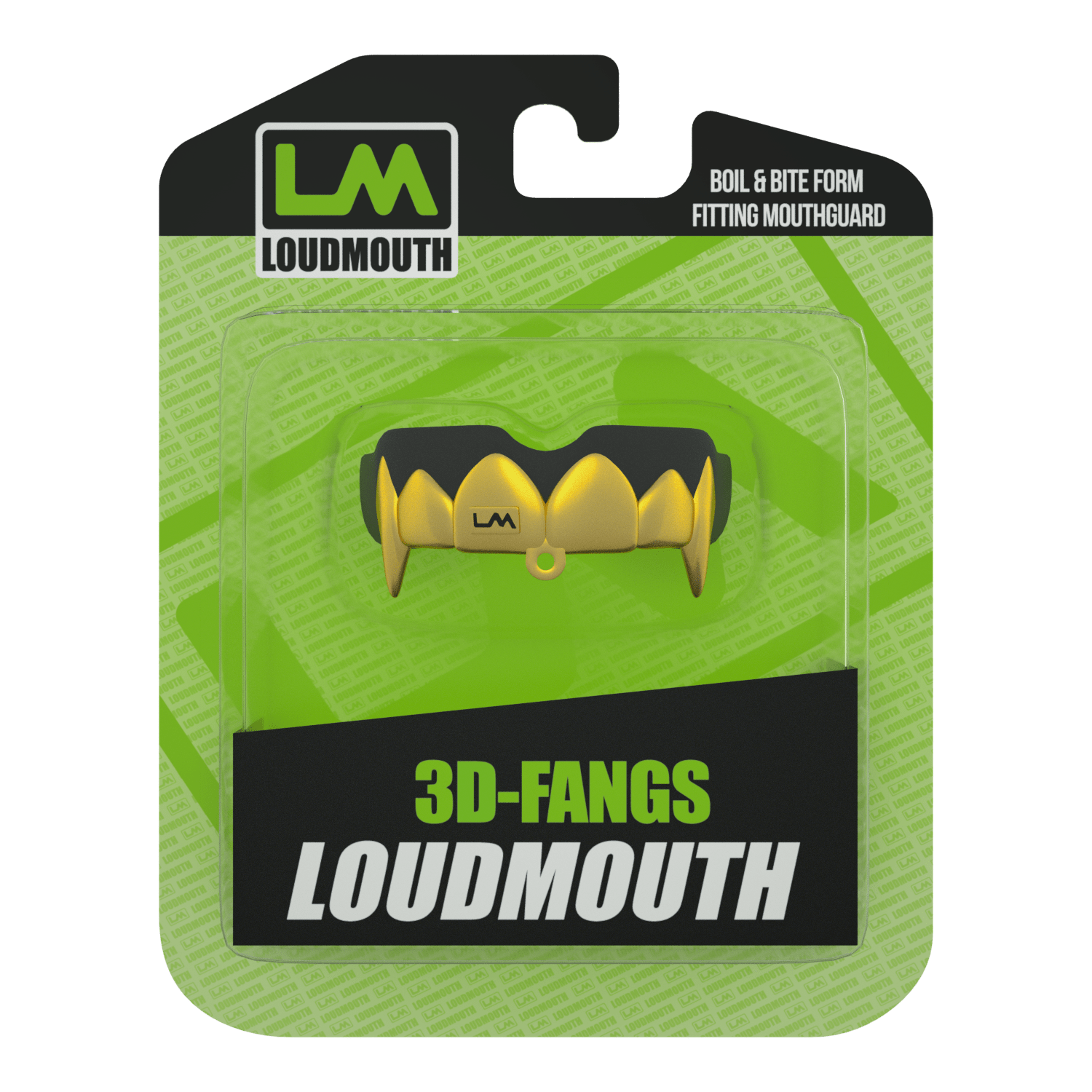 3D Fang Black & White Mouthpiece Football LOUDMOUTHGUARDS