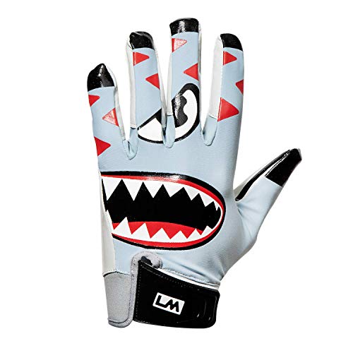 Shark football gloves shop