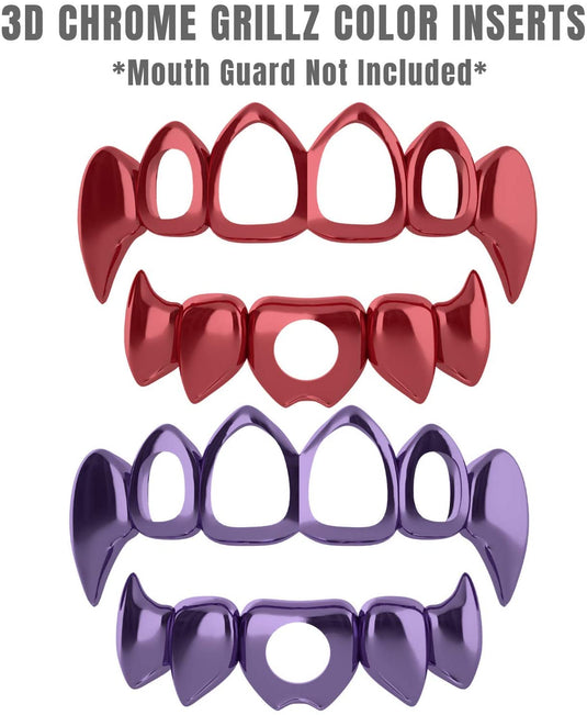 INTERCHANGEABLE TEETH - Fits 3D Grillz Mouthguard (2 Pack)