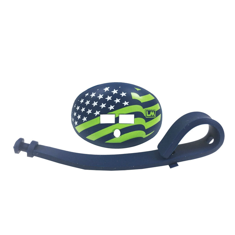 Load image into Gallery viewer, FLAGS-USA-FLUORESCENT GREEN-NAVY BLUE-850867006819
